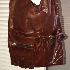Brown Leather Hobo Bag